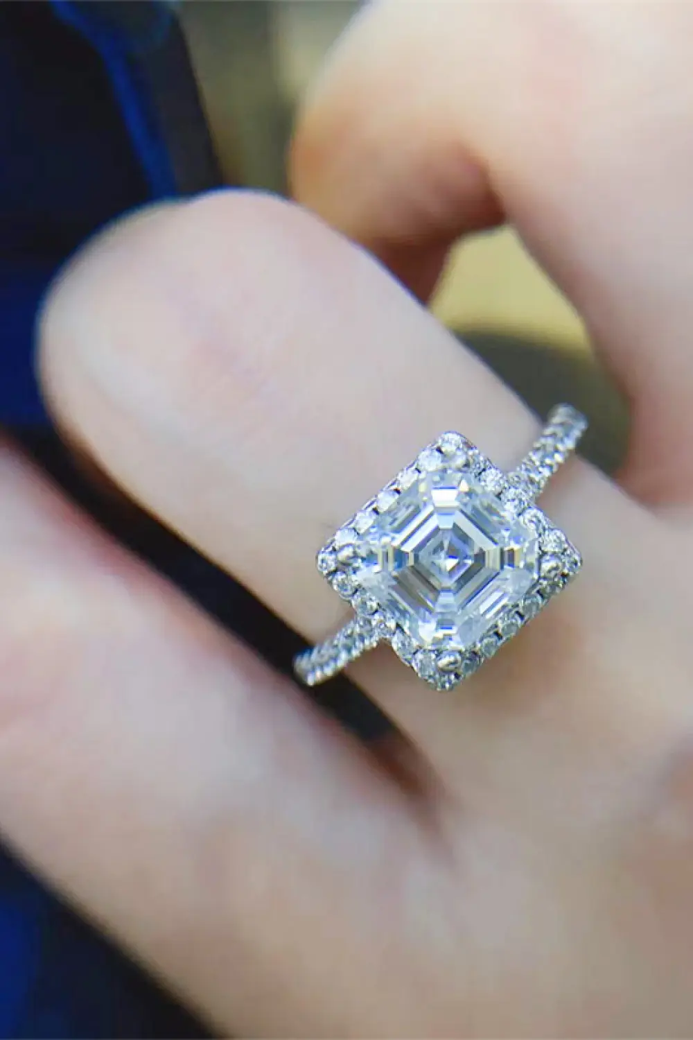 2 Carat Moissanite 925 Sterling Silver Ring, image 4