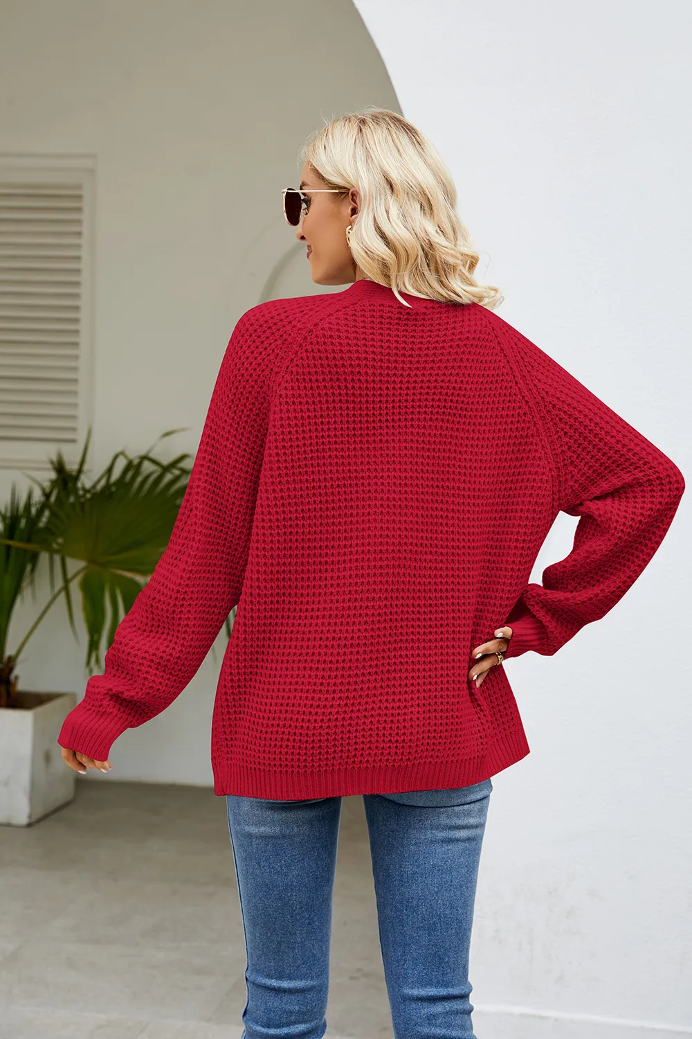 Open Front Long Sleeve Cardigan with Pockets, image 10