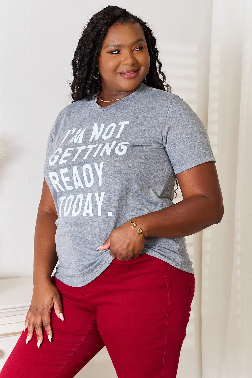 I'M NOT GETTING READY TODAY Graphic T-Shirt, image 7