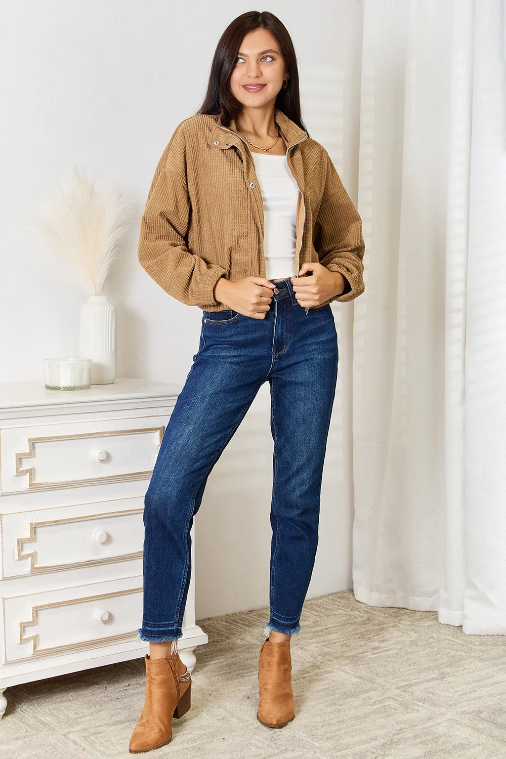 Long Sleeve Dropped Shoulder Jacket, image 4