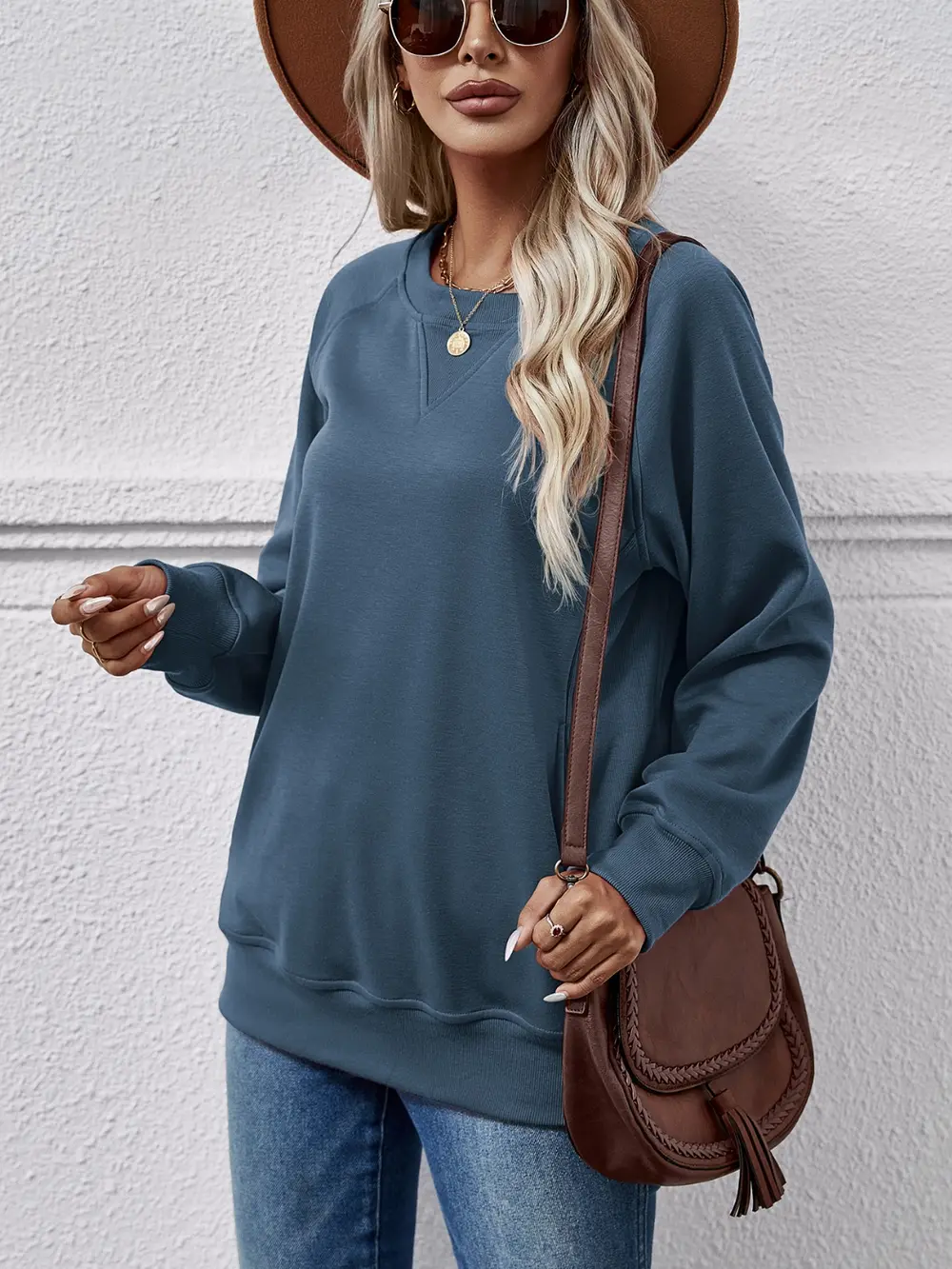 Round Neck Long Sleeve Sweatshirt, image 26