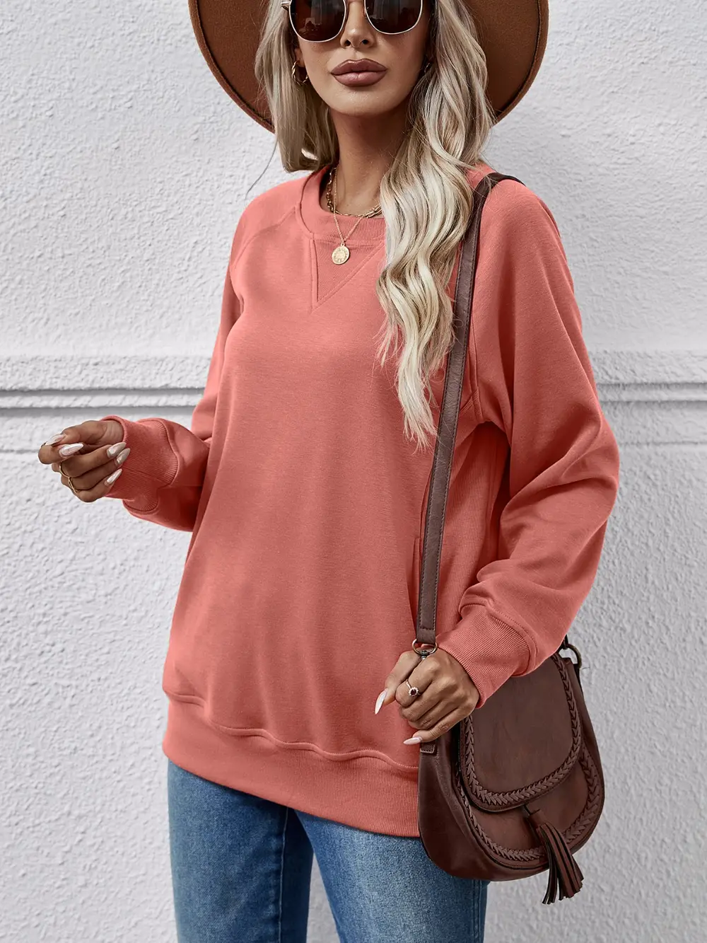 Round Neck Long Sleeve Sweatshirt, image 23