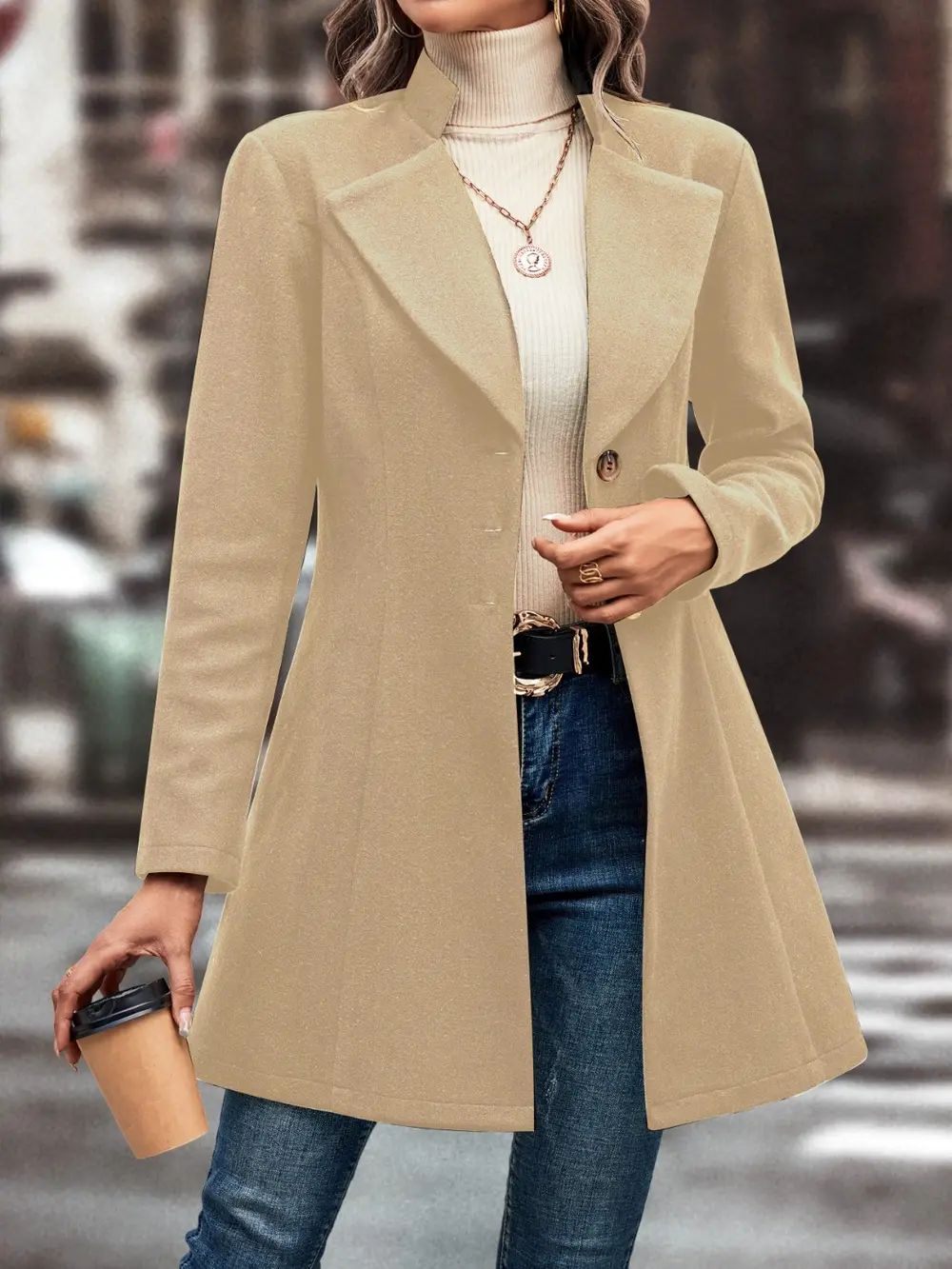 Button Up Longline Coat, image 7