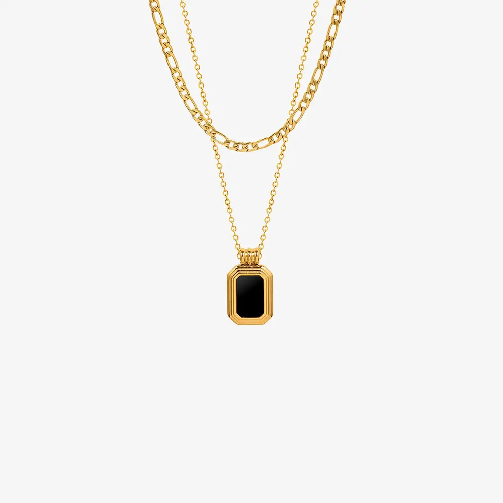 Titanium Steel Gold-Plated Pendant Necklace, image 2
