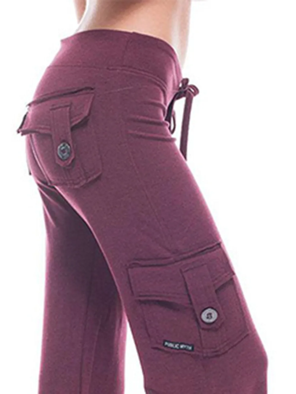 Mid Waist Pants with Pockets, image 23