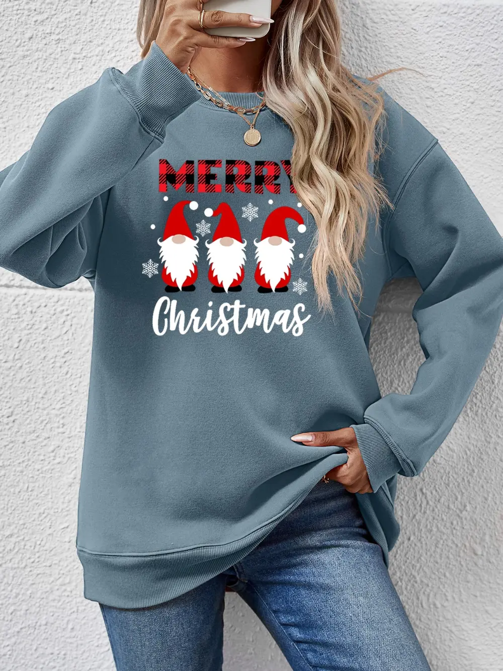 MERRY CHRISTMAS Long Sleeve Sweatshirt, image 10
