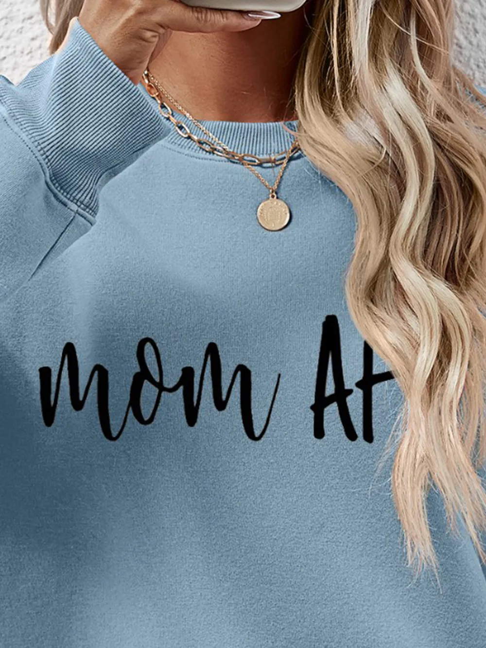 Letter Graphic Dropped Shoulder Sweatshirt, image 5