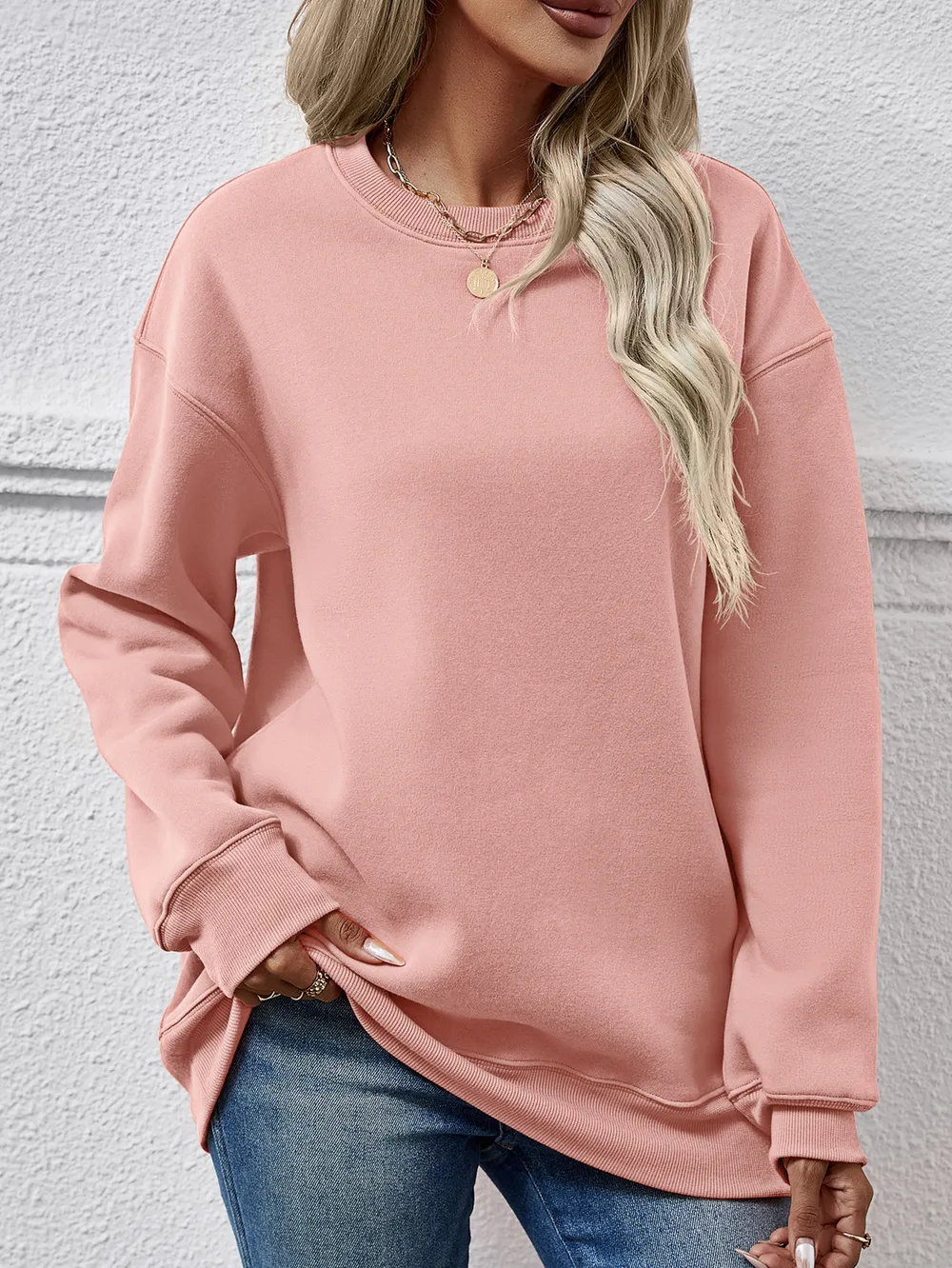 Round Neck Long Sleeve Sweatshirt, image 15