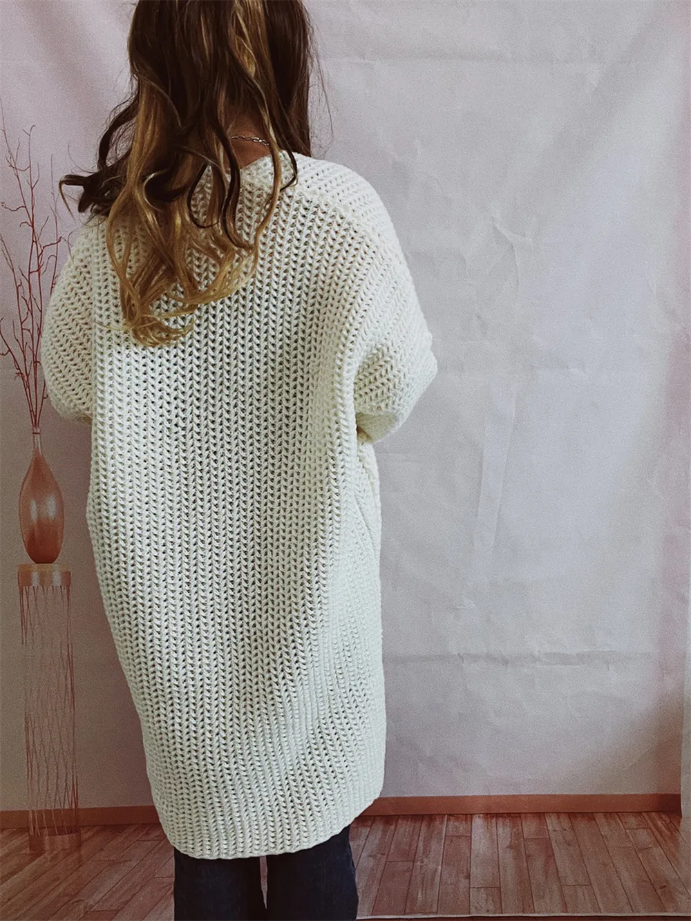 Open Front Long Sleeve Cardigan with Pockets, image 15