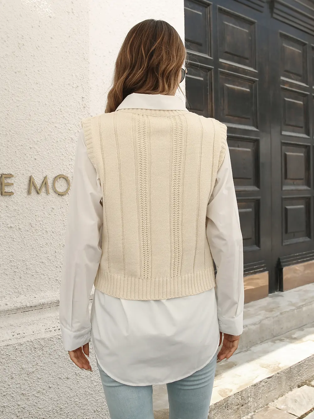 Urban Style V-Neck Sweater Vest, image 3