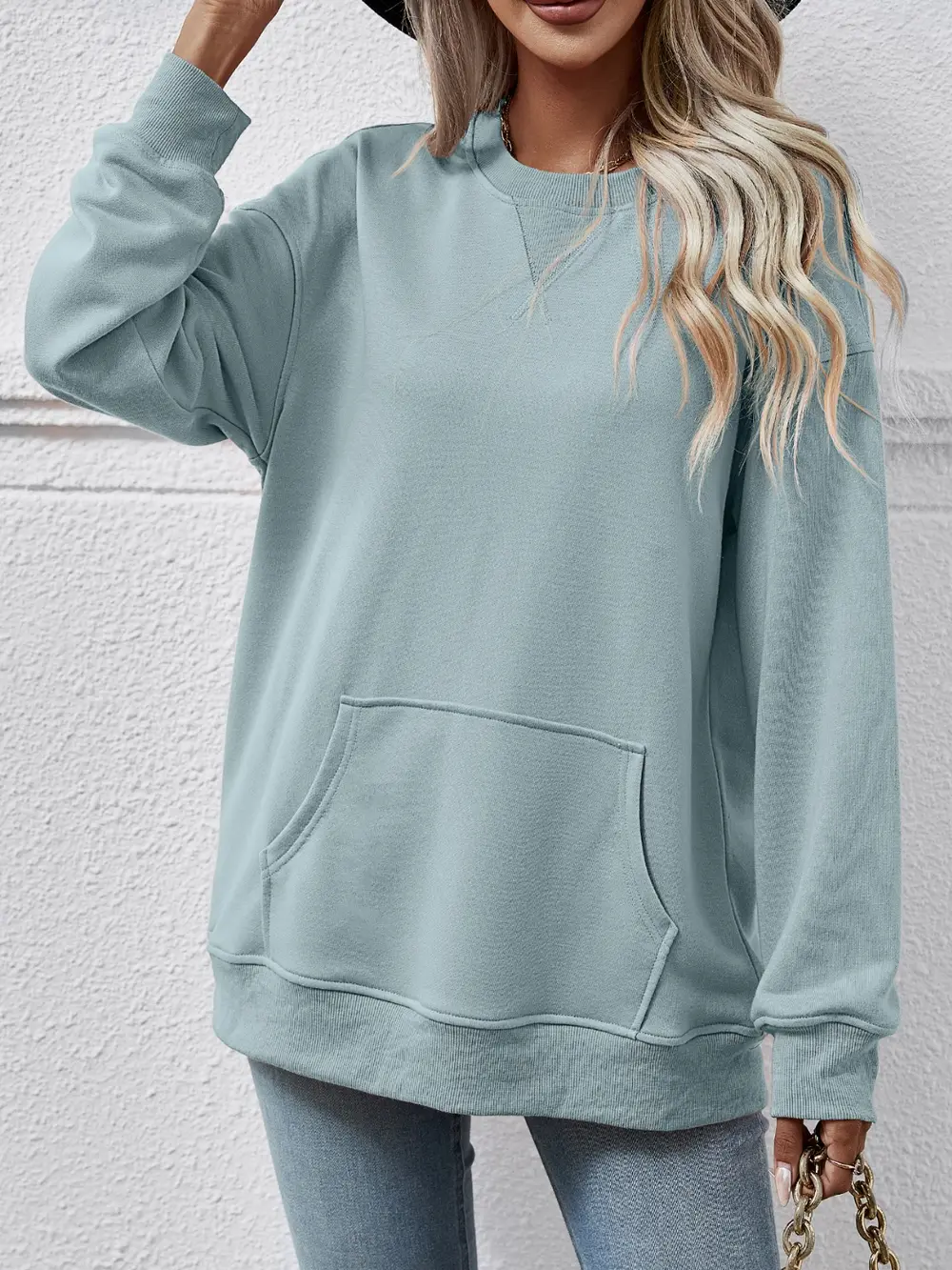 Round Neck Long Sleeve Sweatshirt, image 10