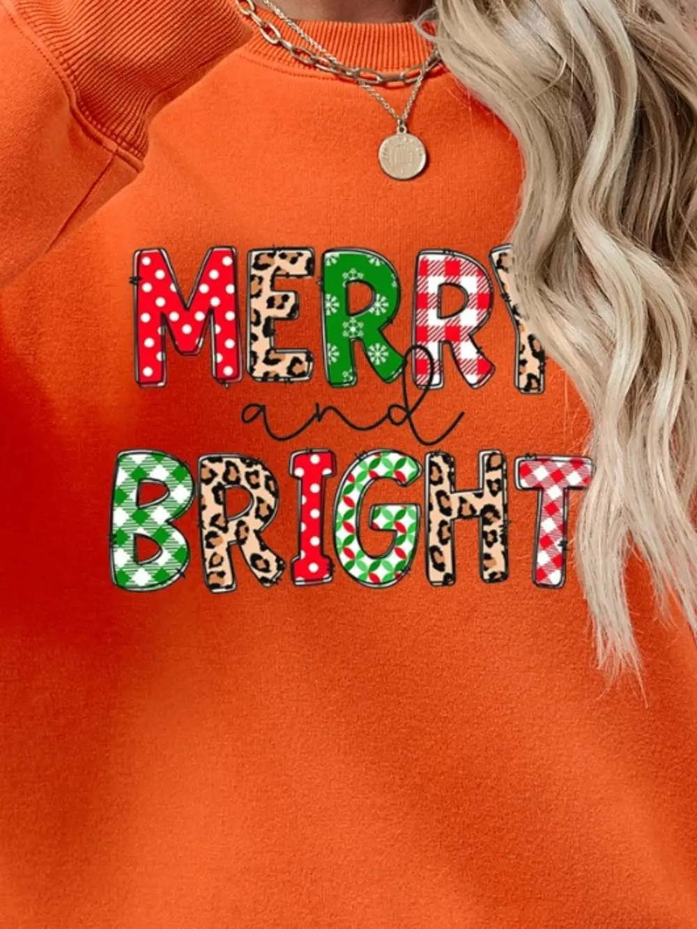 MERRY AND BRIGHT Round Neck Sweatshirt, image 21