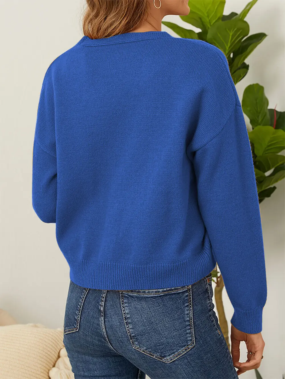 Flower Button Front Dropped Shoulder Cardigan, image 12