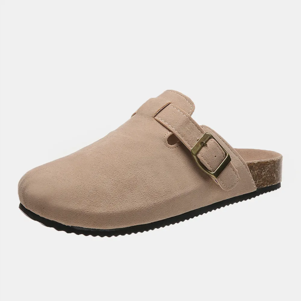 Suede Closed Toe Buckle Slide, image 20