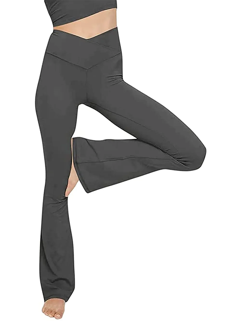 V-Waist Bootcut Long Pants, image 29