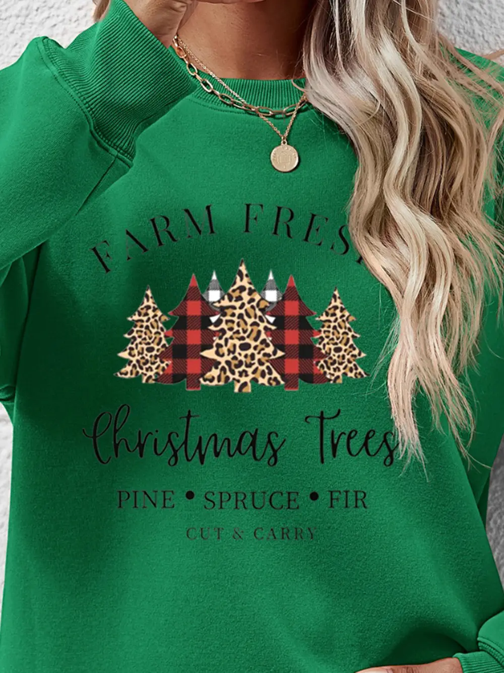Graphic Round Neck Long Sleeve Sweatshirt, image 21