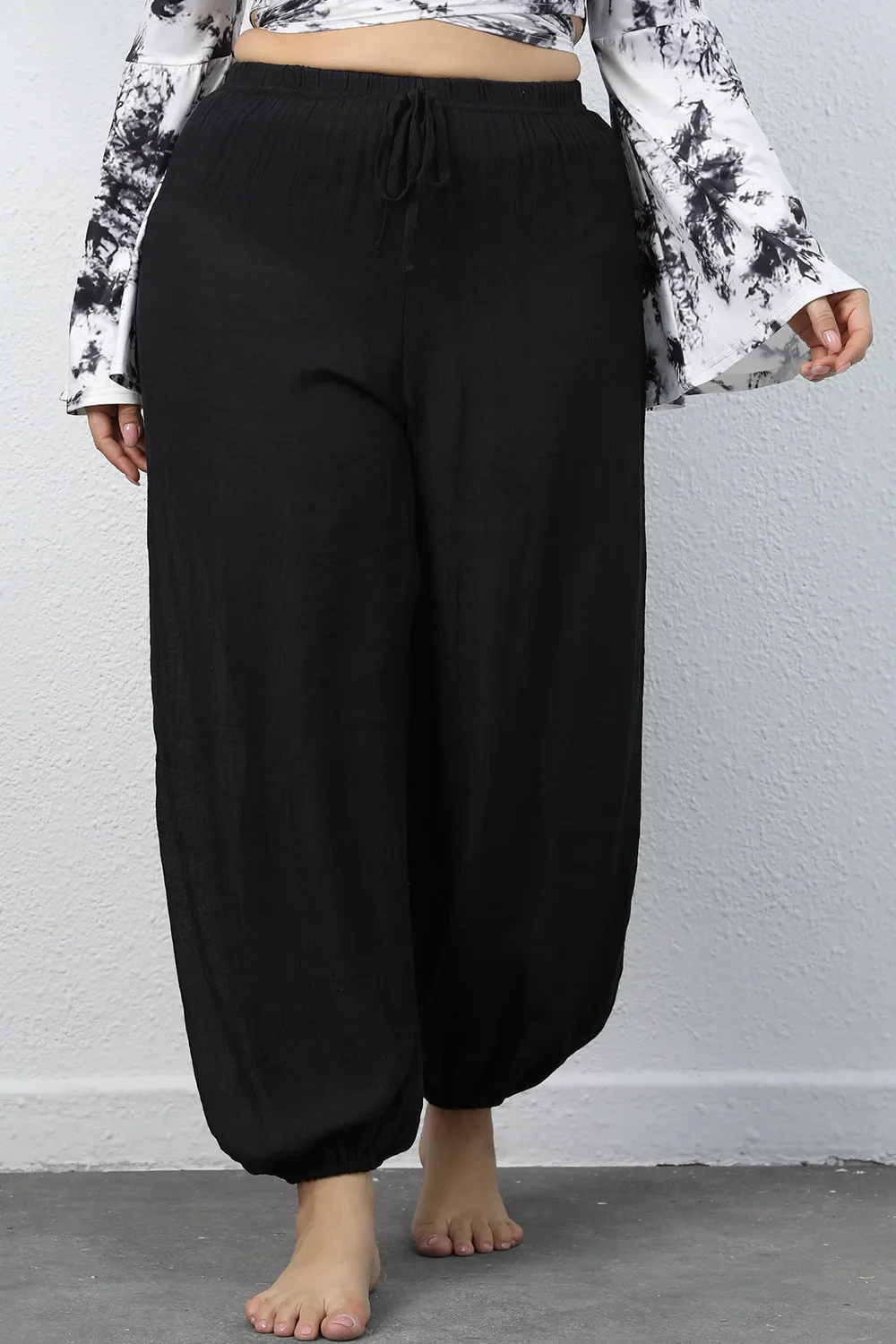 Plus Size Drawstring Jogger Pants, image 3