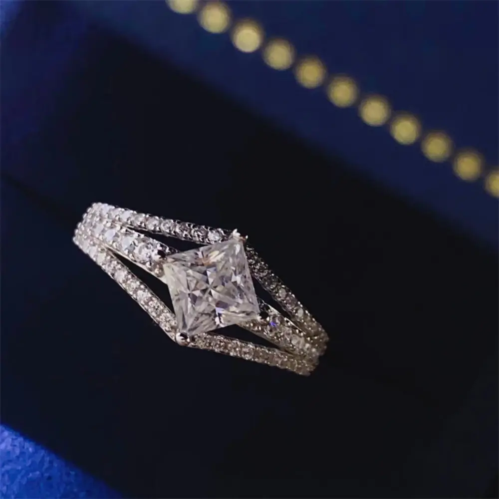 1 Carat Moissanite 925 Sterling Silver Ring, image 3