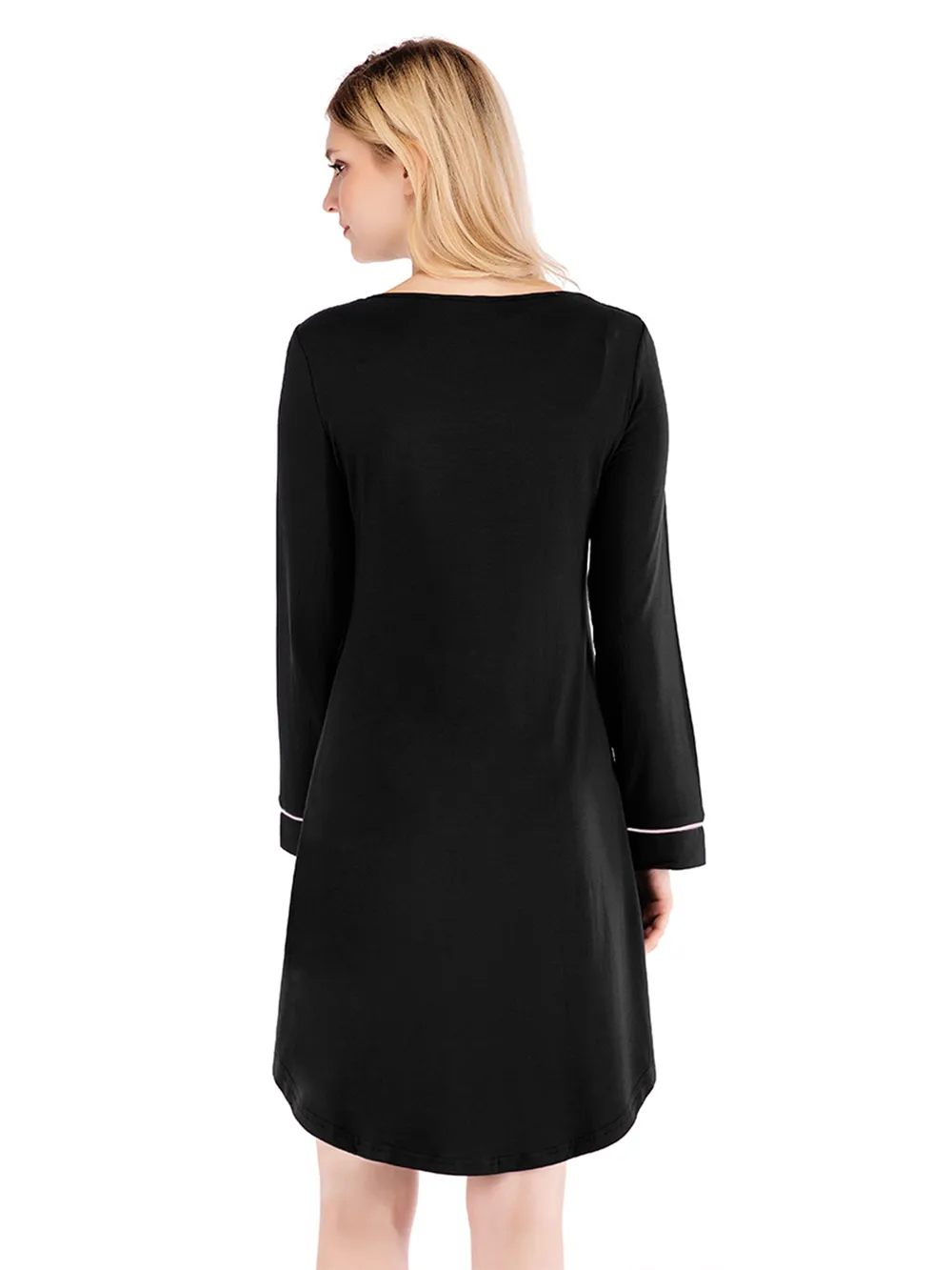 Round Neck Night Dress with Pocket, image 9
