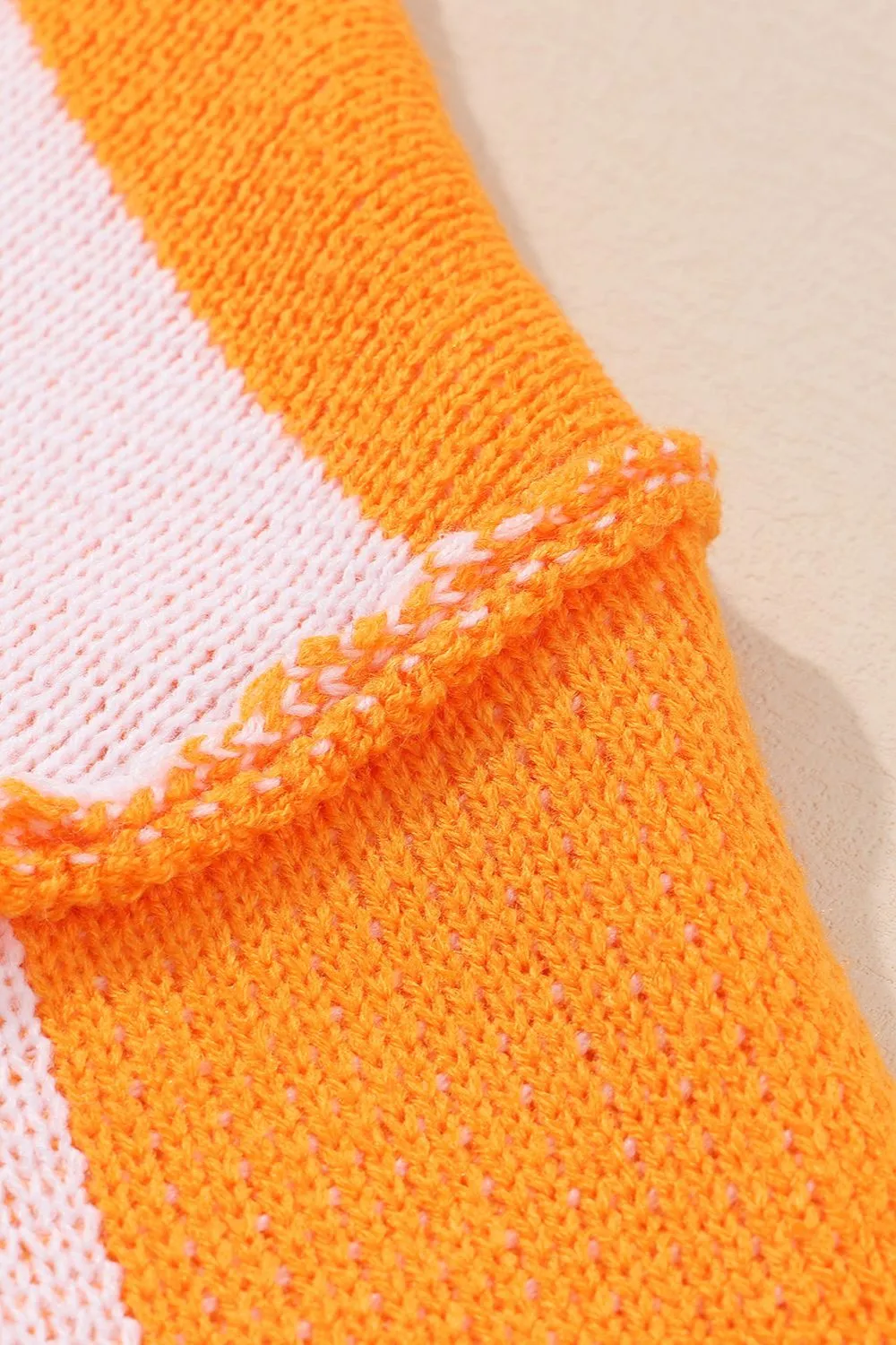 Checkered Exposed Seam Drooped Shoulder Sweater, image 7