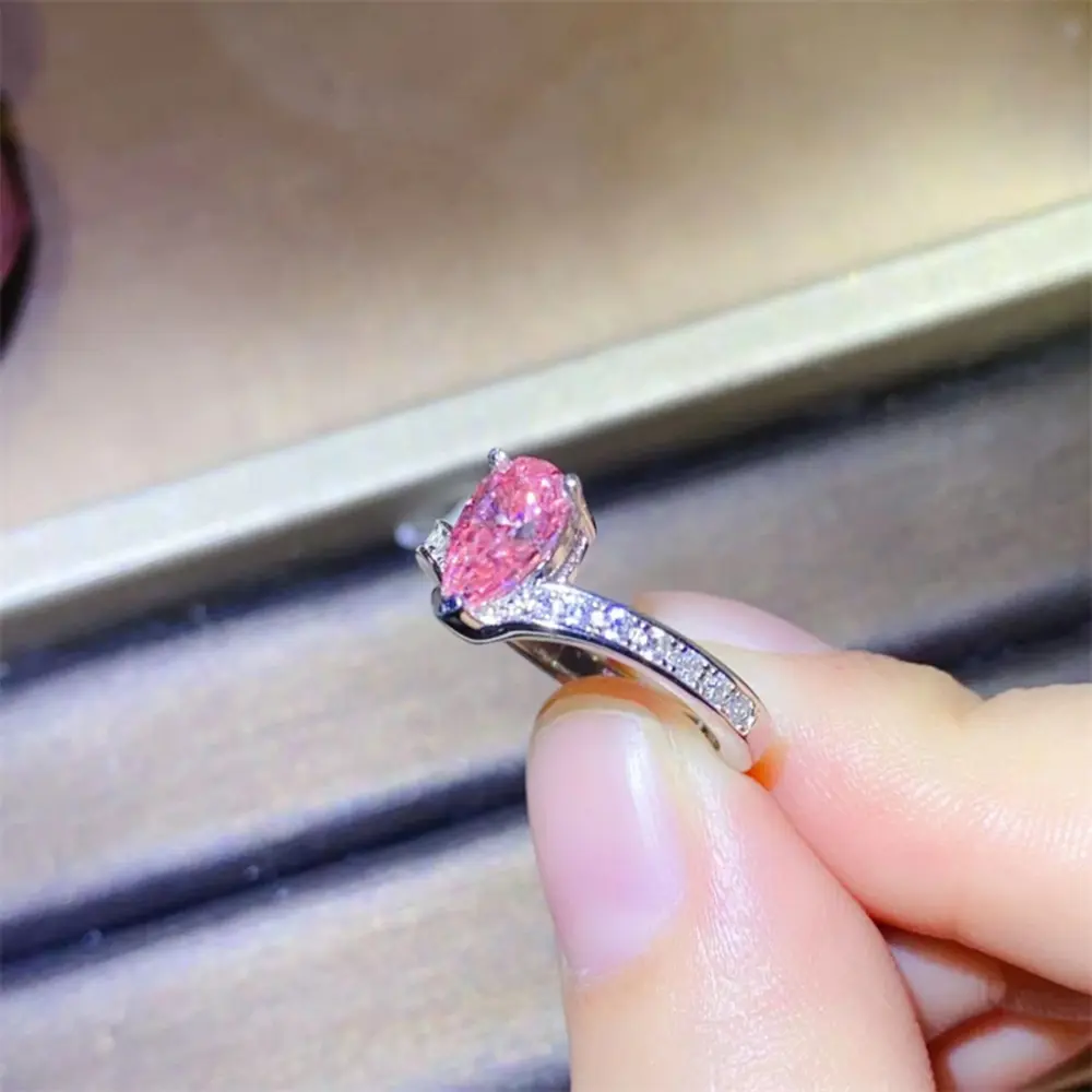 1 Carat Moissanite 925 Sterling Silver Ring, image 2