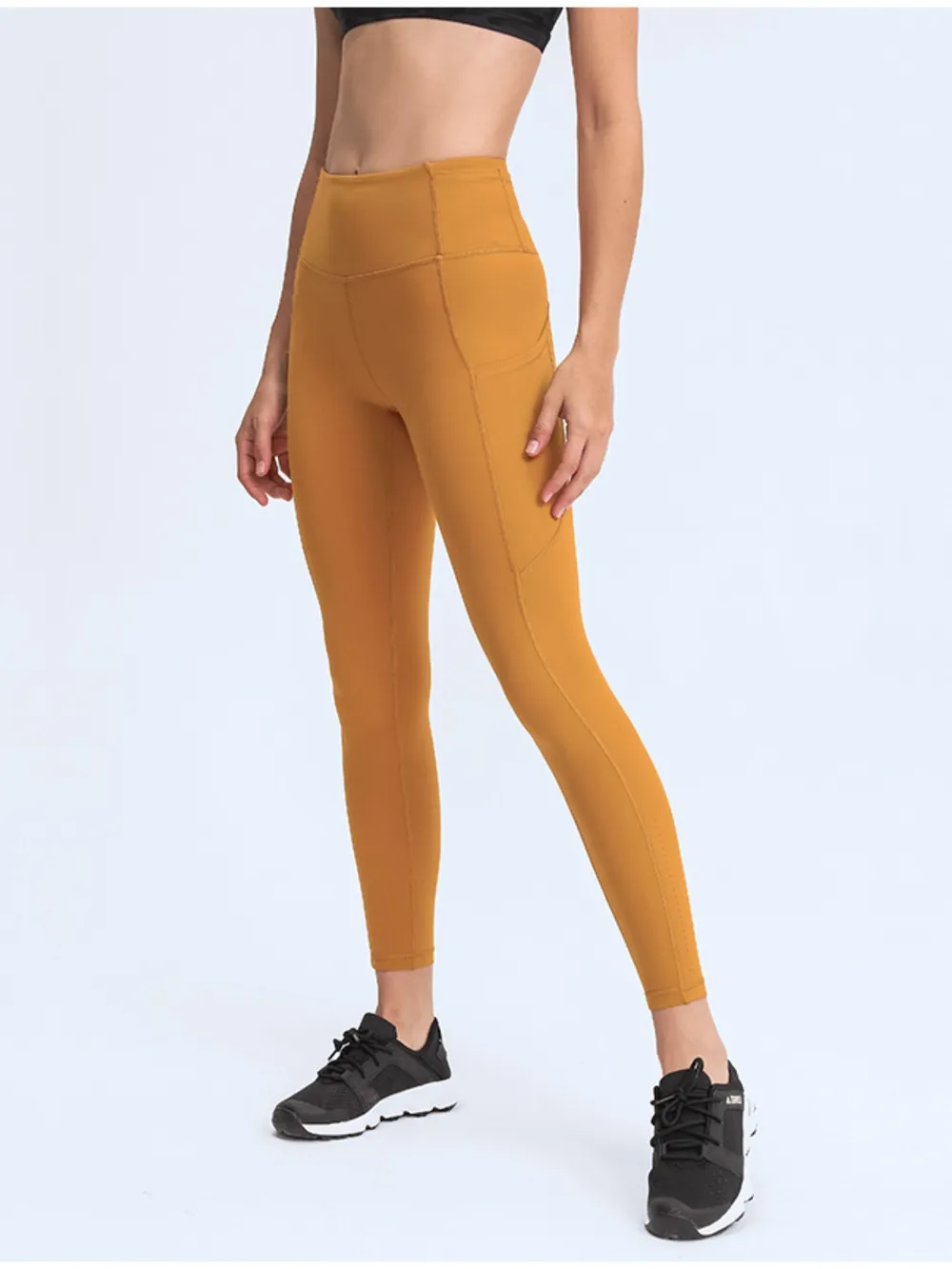 Wide Waistband Leggings with Pockets, image 4