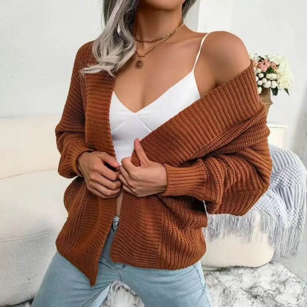 Open Front Lantern Sleeve Cardigan, image 6