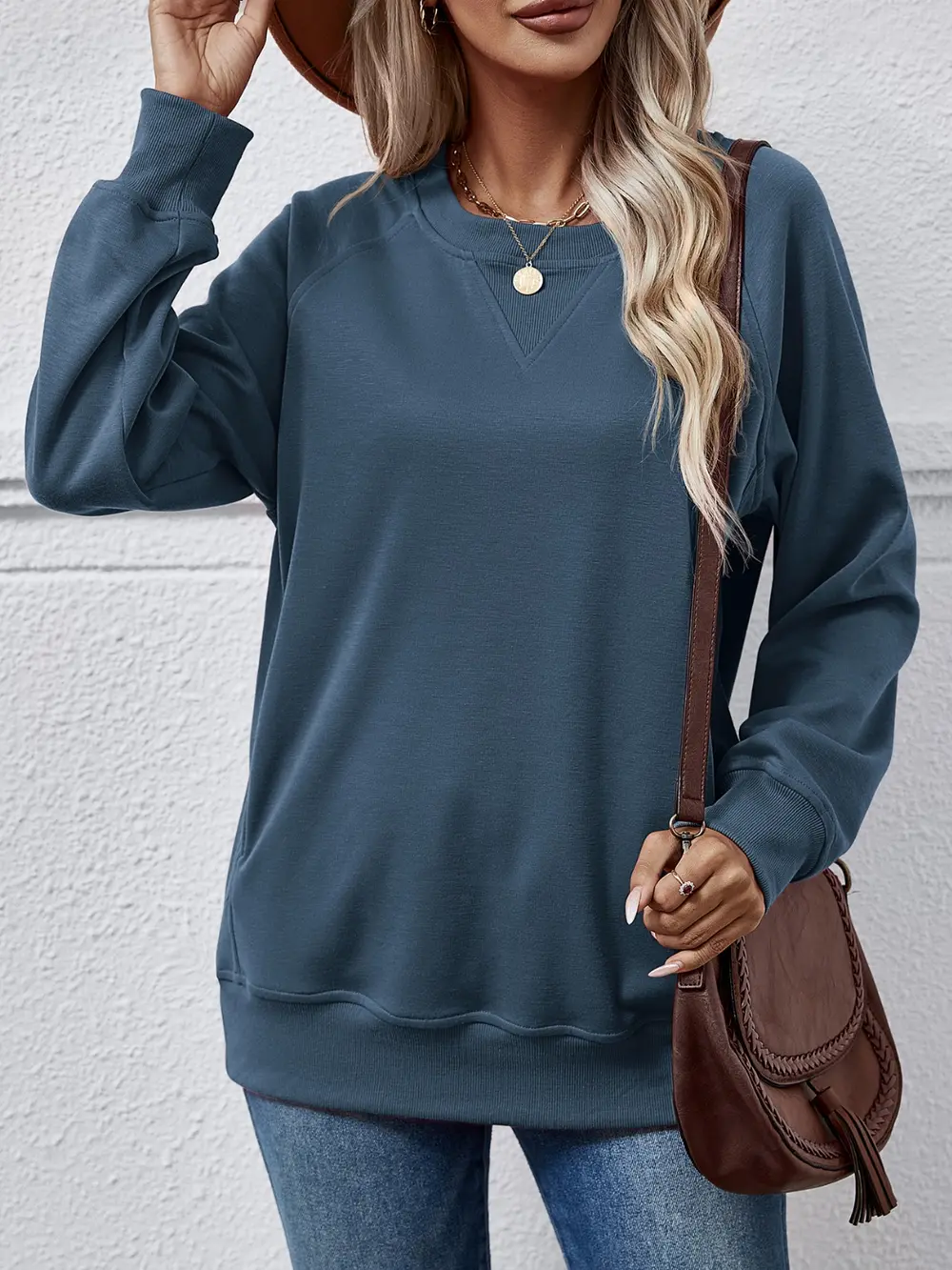 Round Neck Long Sleeve Sweatshirt, image 25