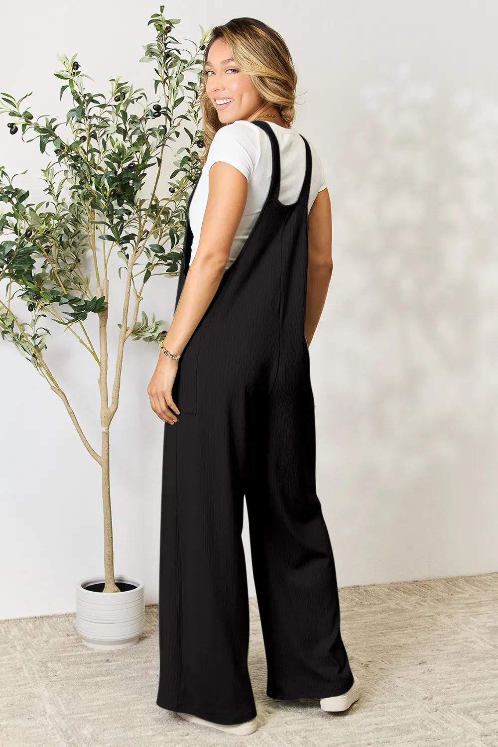 Full Size Wide Strap Overall with Pockets, image 13