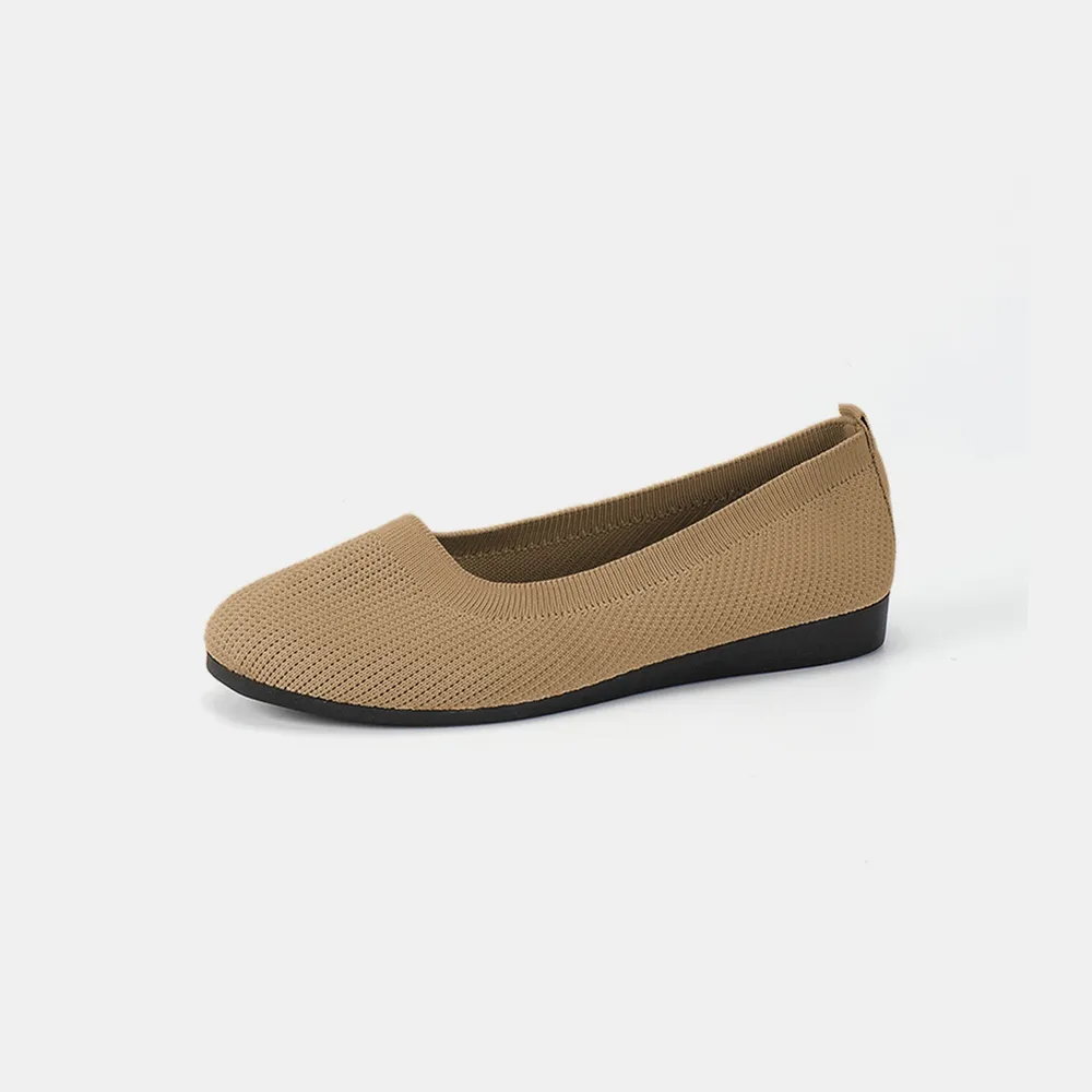 Round Toe Knit Ballet Flats, image 12