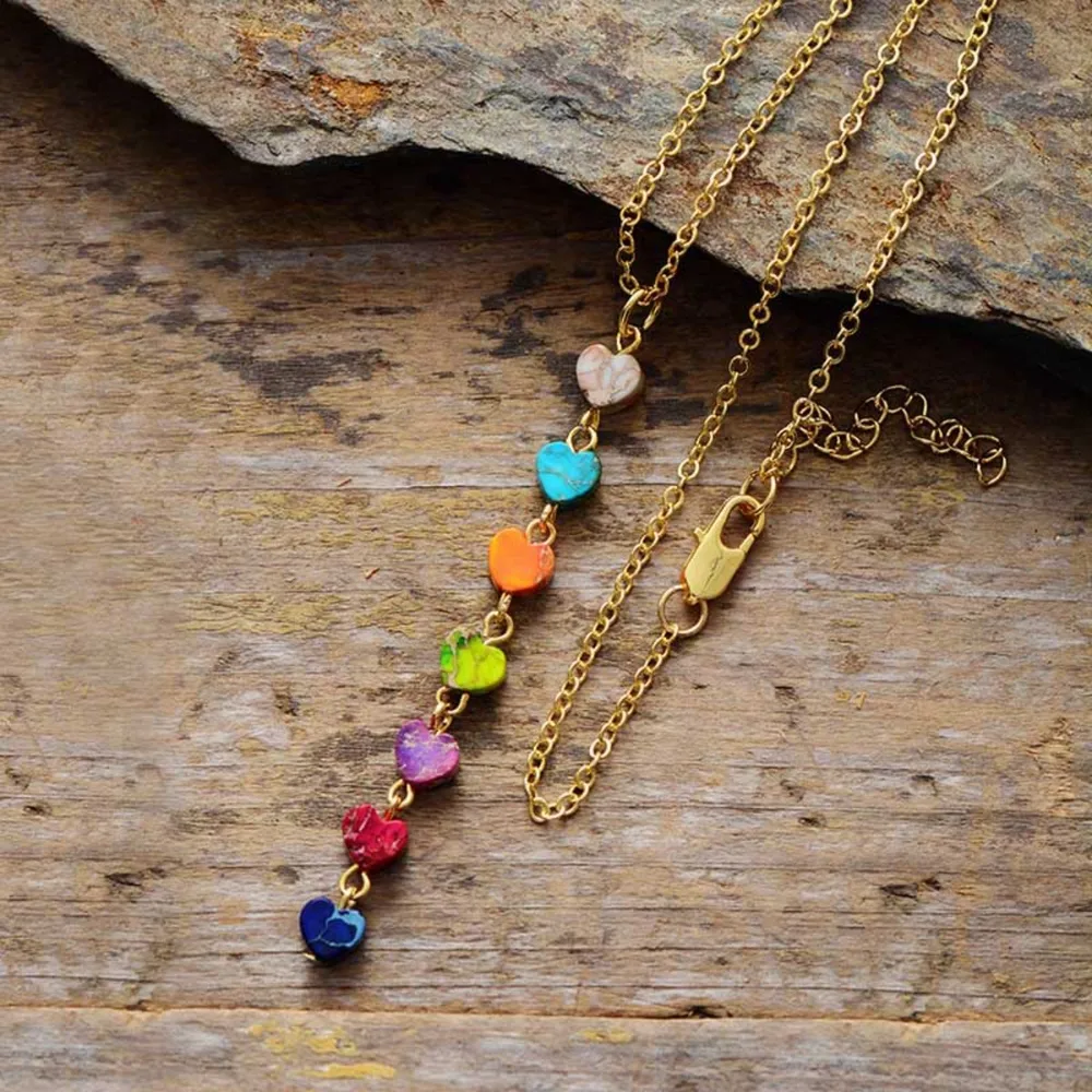 Heart Shape Natural Stone Necklace, image 3