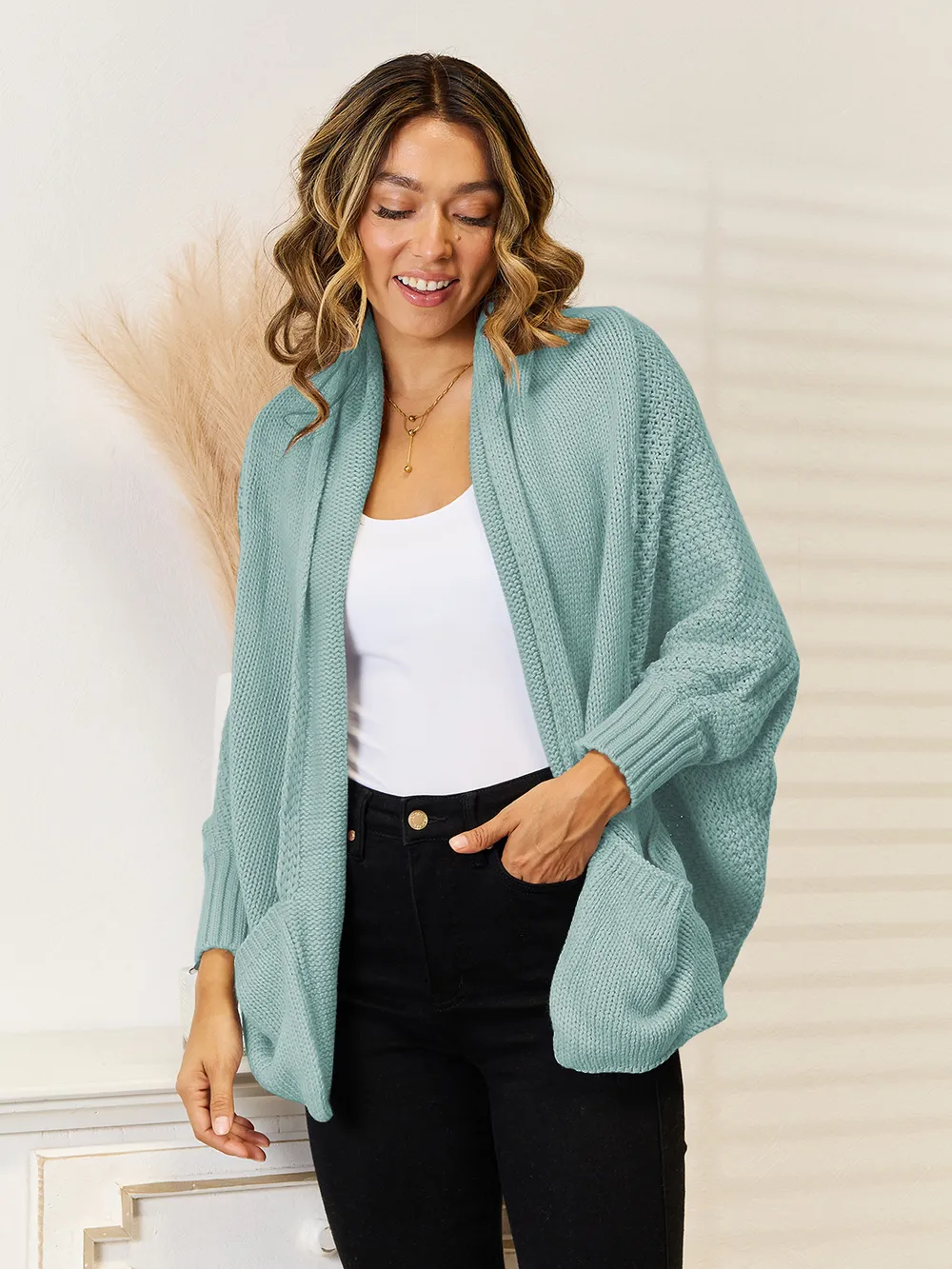 Open Front Cardigan with Pockets, image 10