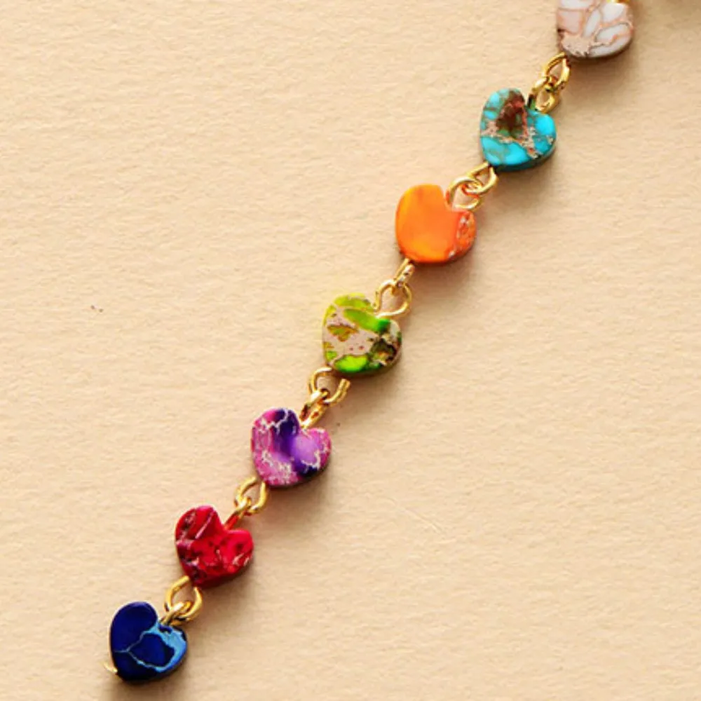 Heart Shape Natural Stone Necklace, image 2