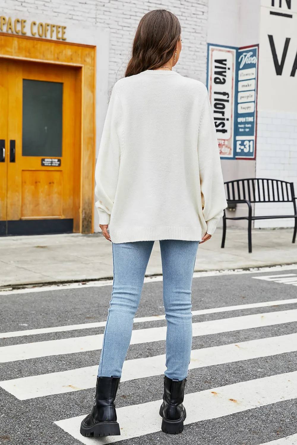 Round Neck Long Sleeve Sweater, image 18