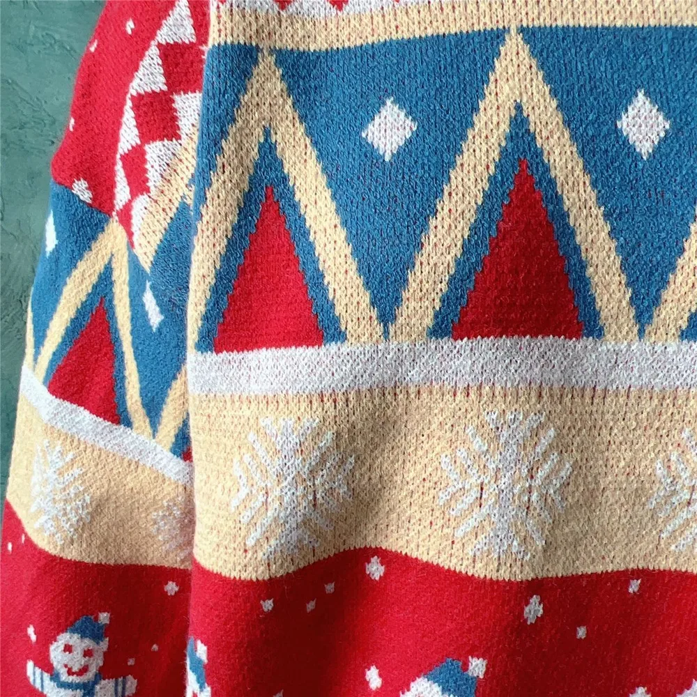 Printed Round Neck Long Sleeve Sweater, image 6