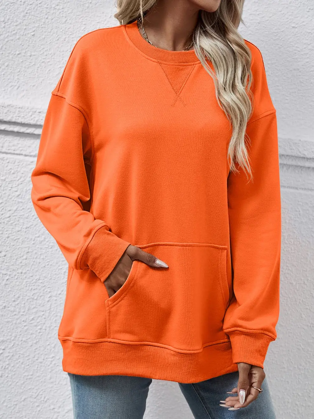 Round Neck Long Sleeve Sweatshirt, image 4