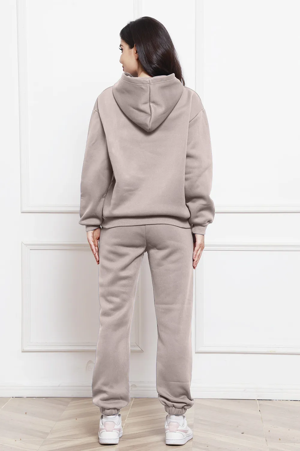 Drop Shoulder Long Sleeve Hoodie and Pants Set, image 33