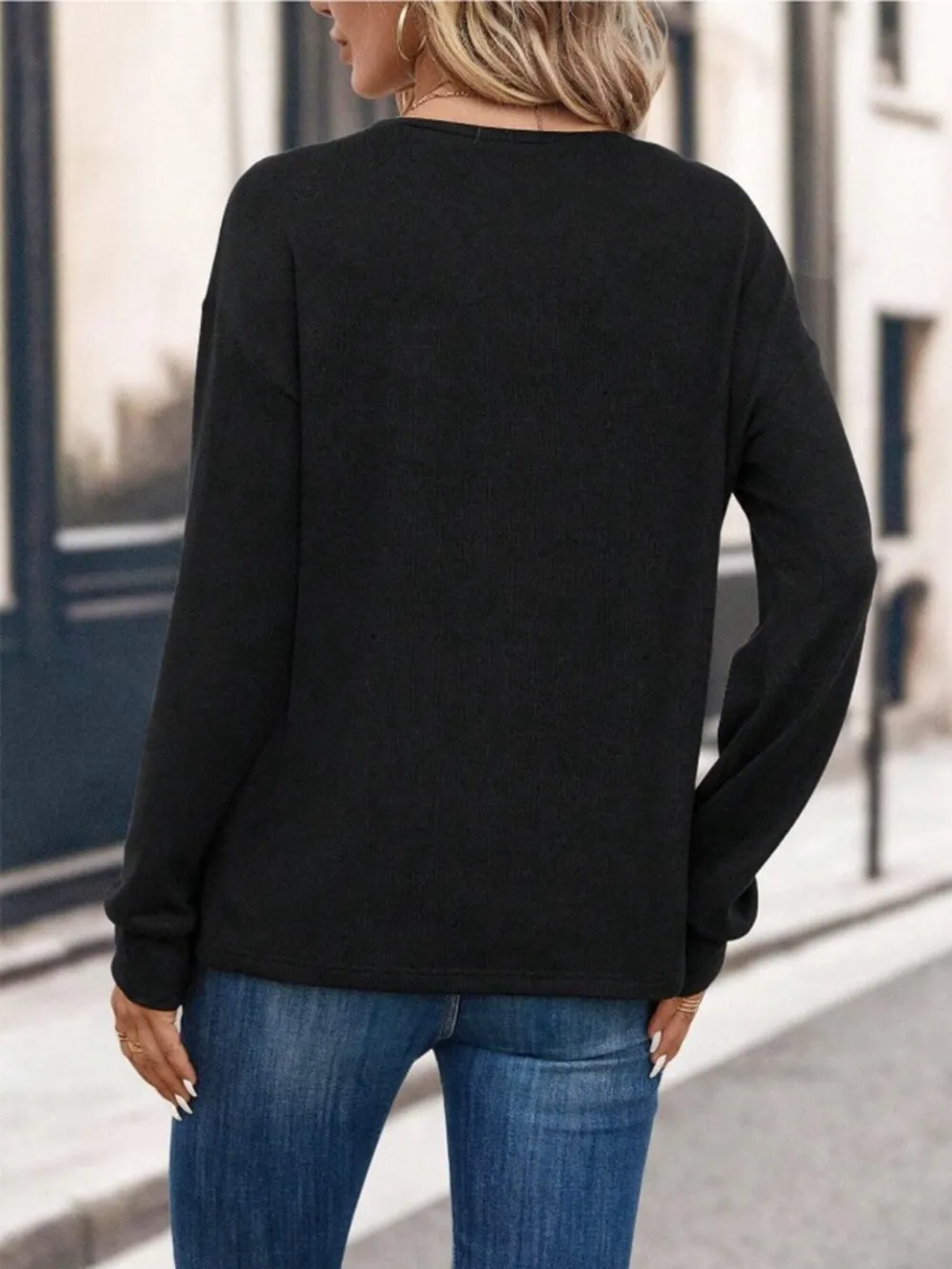 Round Neck Long Sleeve T-Shirt, image 15