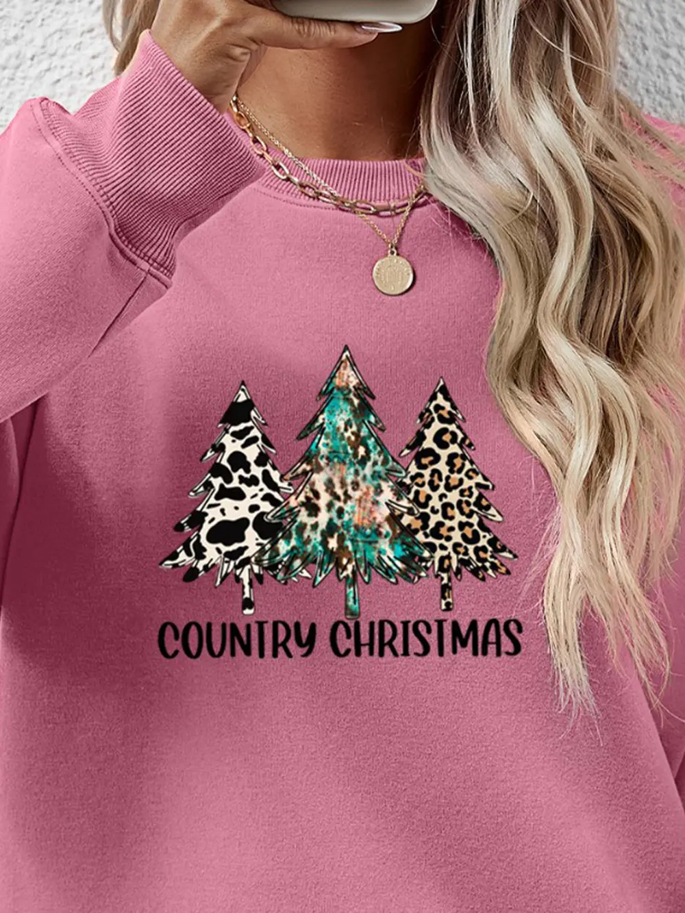 Graphic Round Neck Dropped Shoulder Sweatshirt, image 12