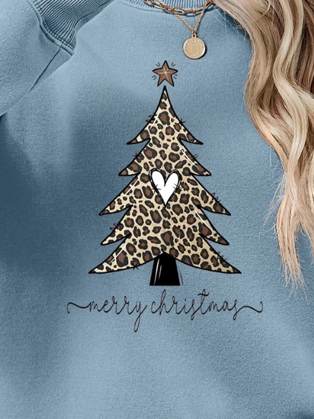 Christmas Tree Graphic Long Sleeve Sweatshirt, image 3