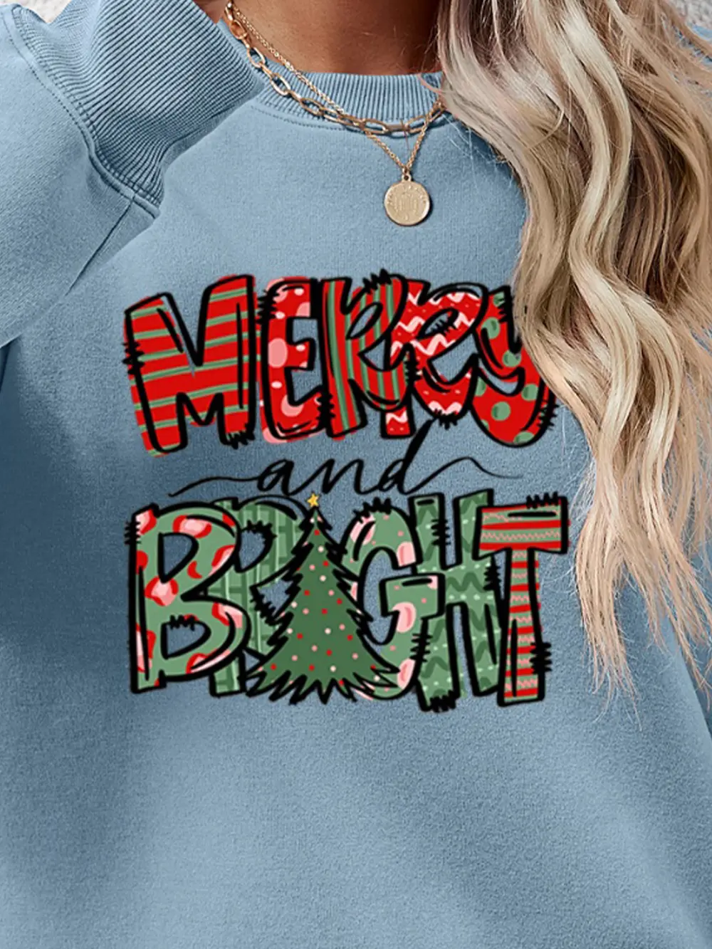 MERRY AND BRIGHT Long Sleeve Sweatshirt, image 26