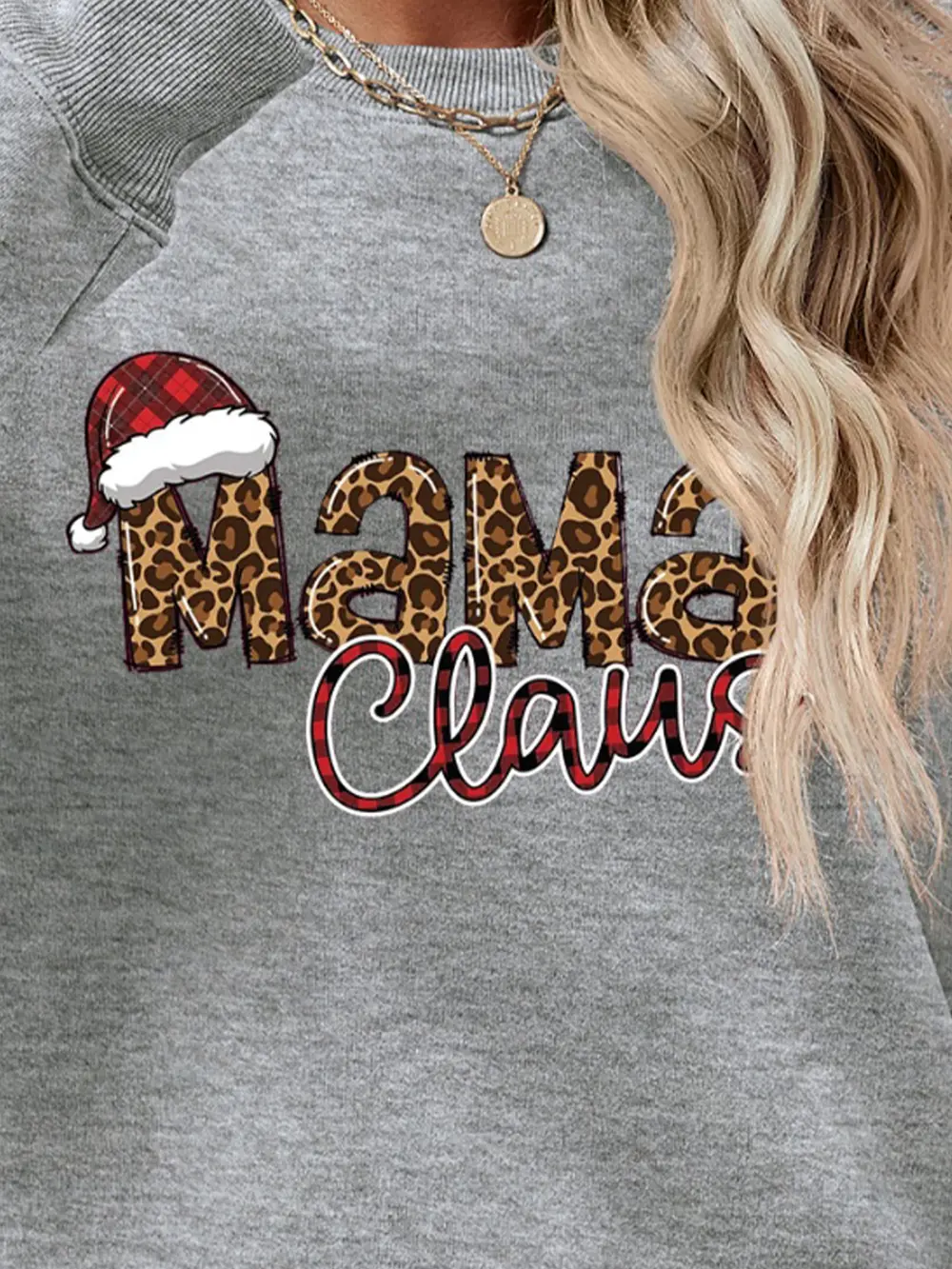 Round Neck Letter Graphic Long Sleeve Sweatshirt, image 10