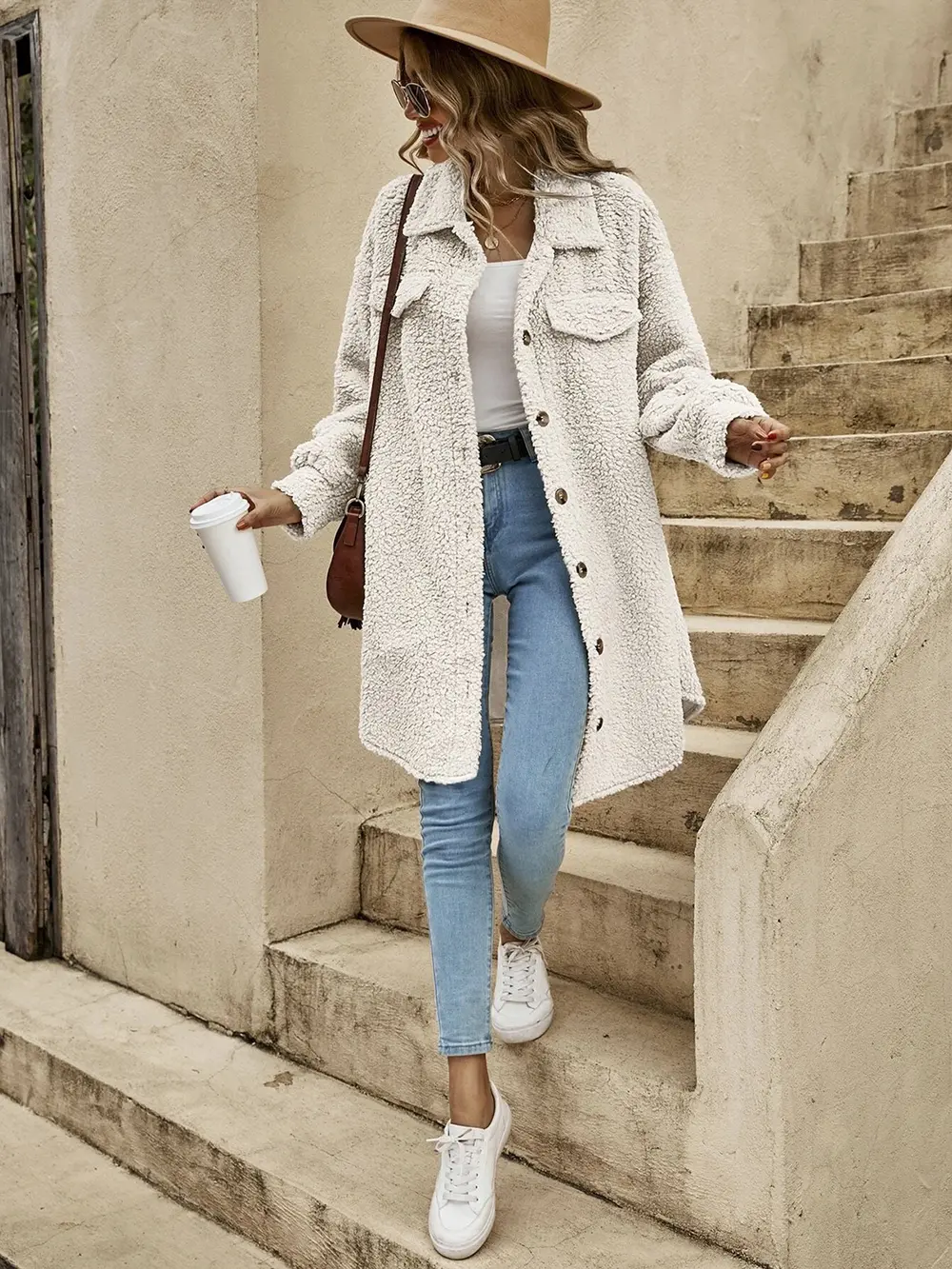 Collared Button Down Coat, image 9