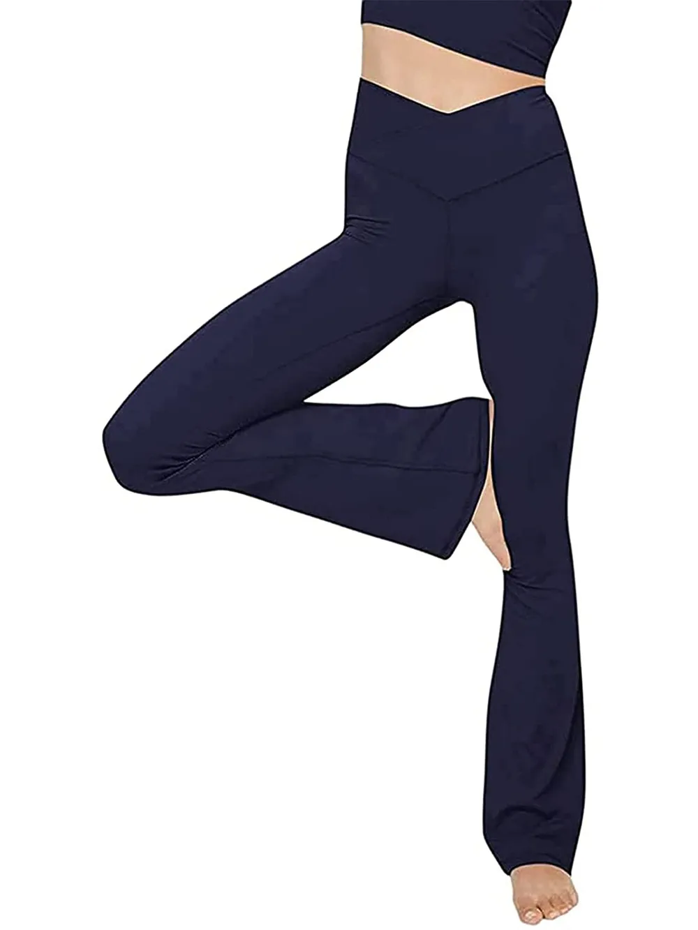 V-Waist Bootcut Long Pants, image 36