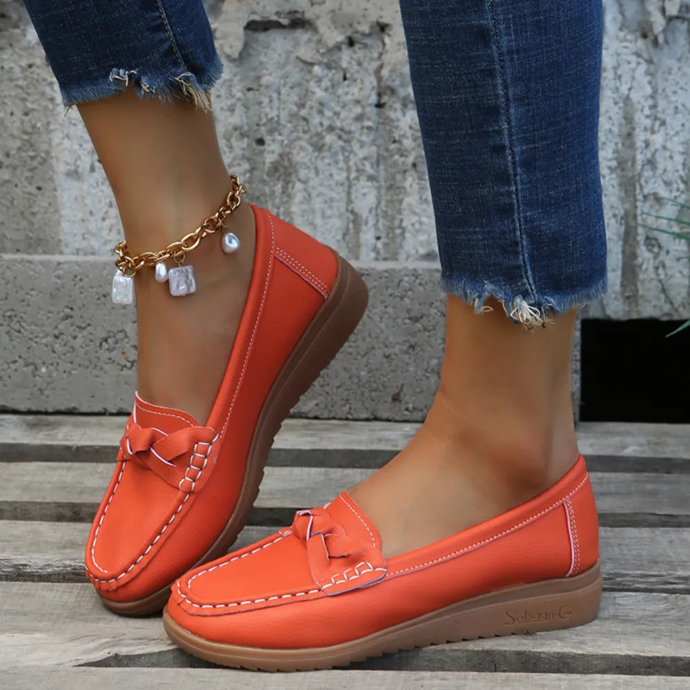 Weave Wedge Heeled Loafers, image 6