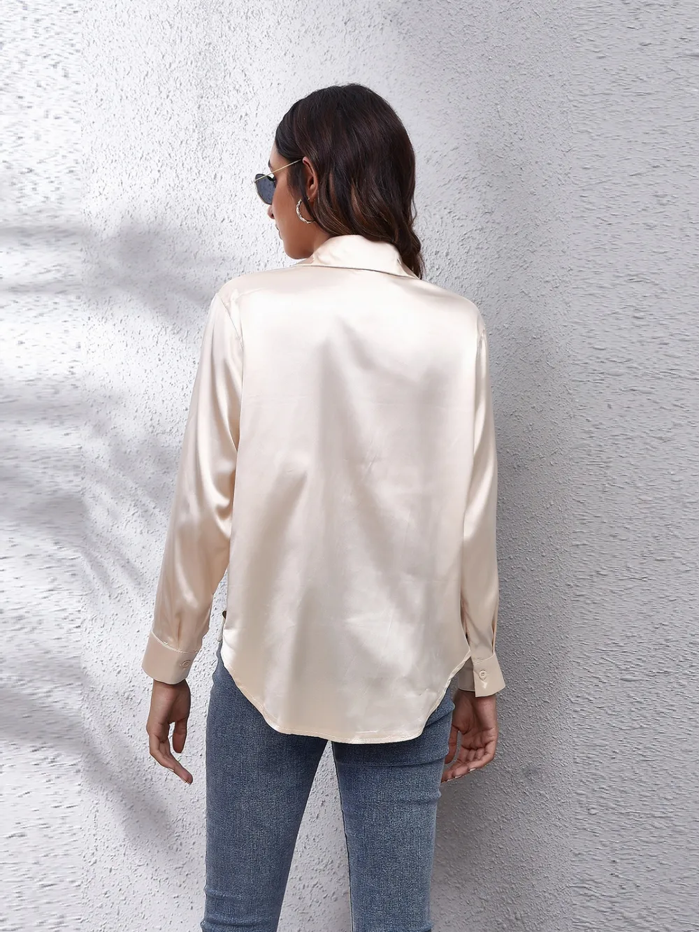 Collared Neck Buttoned Long Sleeve Shirt, image 23