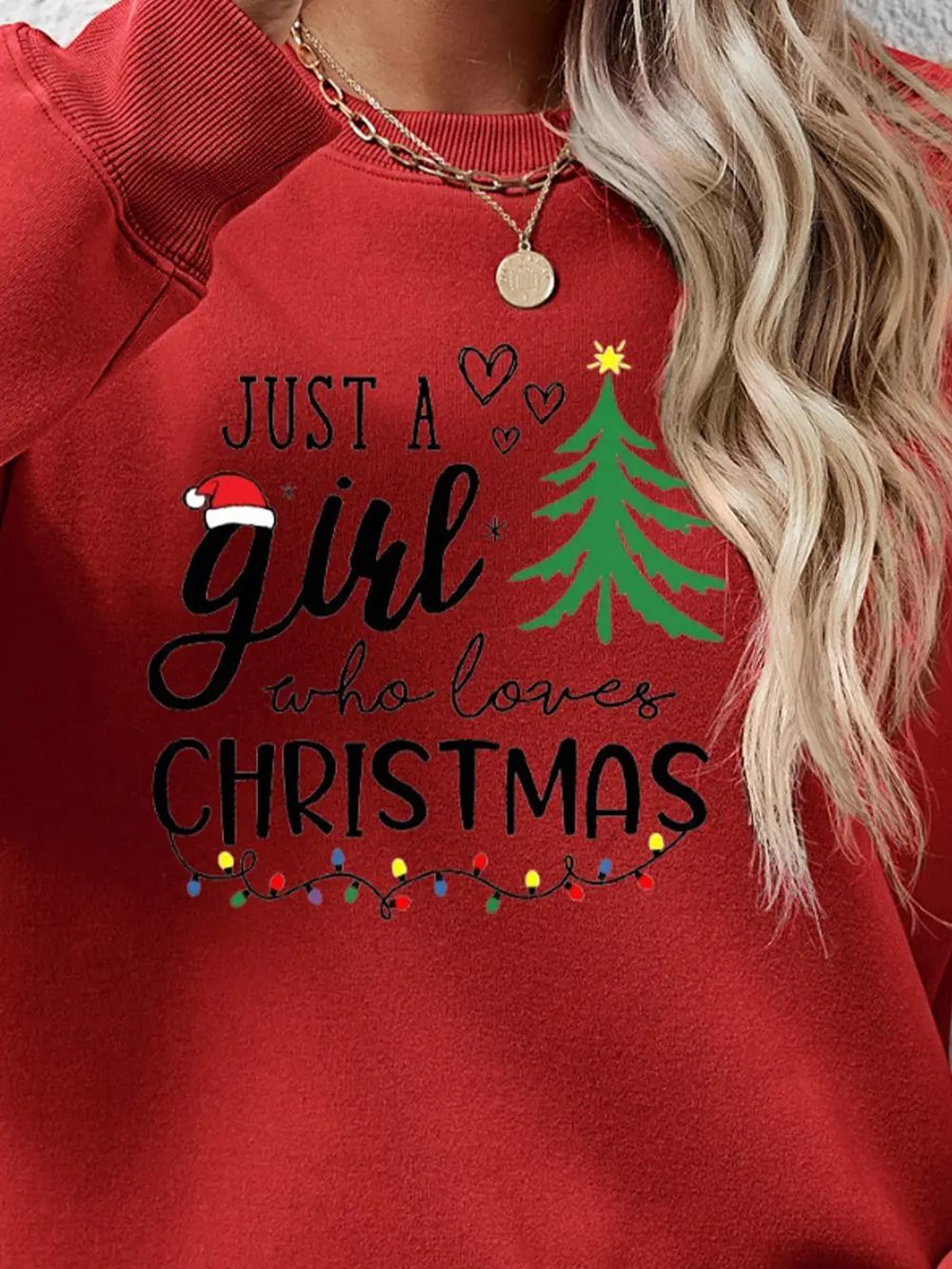 Letter Graphic Round Neck Sweatshirt, image 6