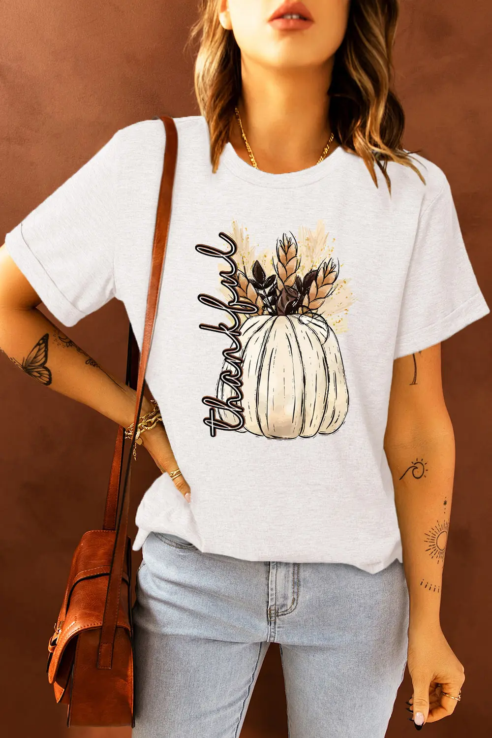 Graphic Round Neck Short Sleeve T-Shirt, image 3