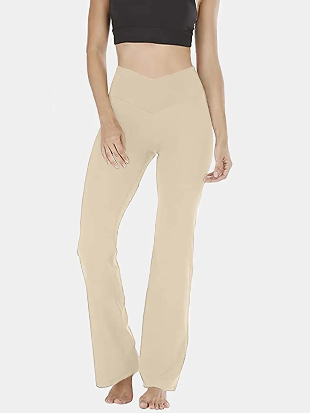V-Waist Bootcut Long Pants, image 9