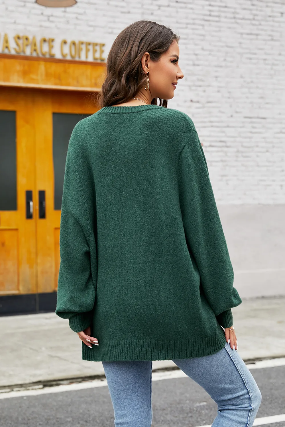 Round Neck Long Sleeve Sweater, image 8